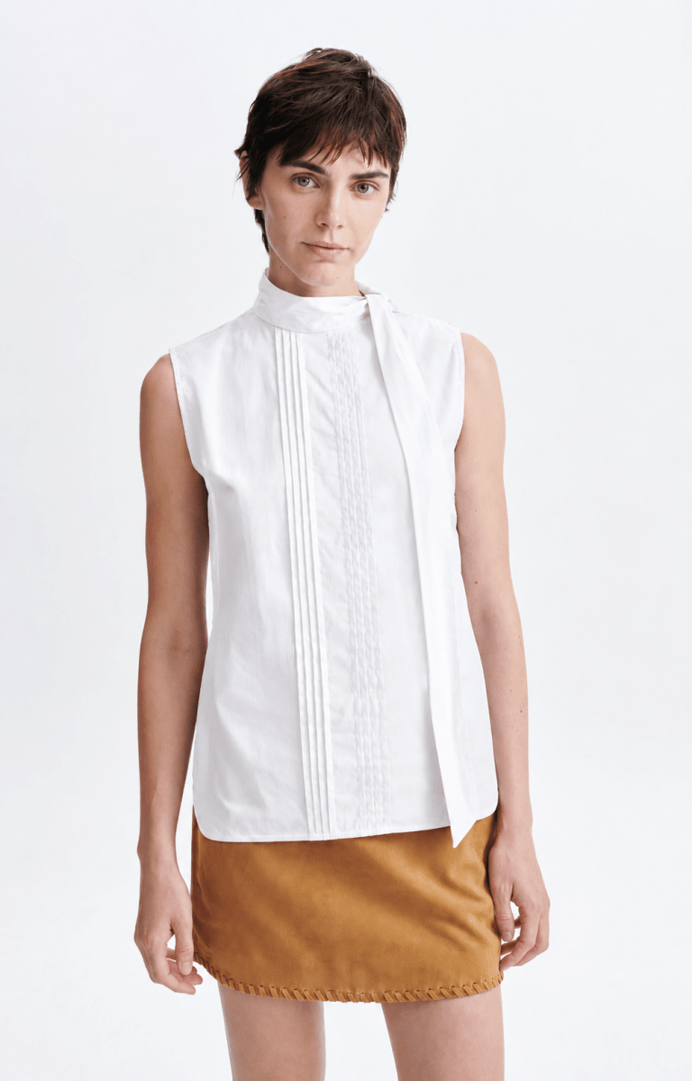 Hilly Sleeveless Blouse in White from VANESSA BRUNO at Edito Boutique