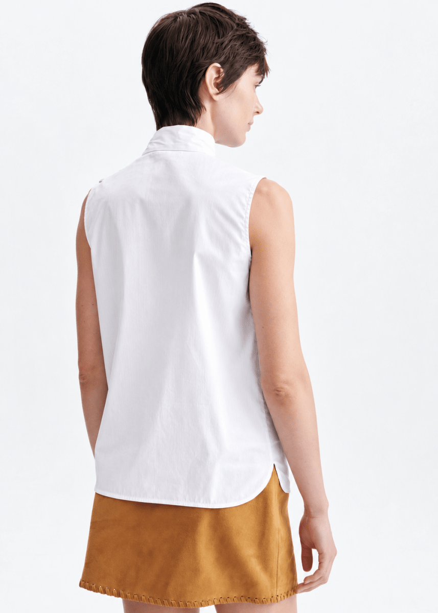 Hilly Sleeveless Blouse in White from VANESSA BRUNO at Edito Boutique