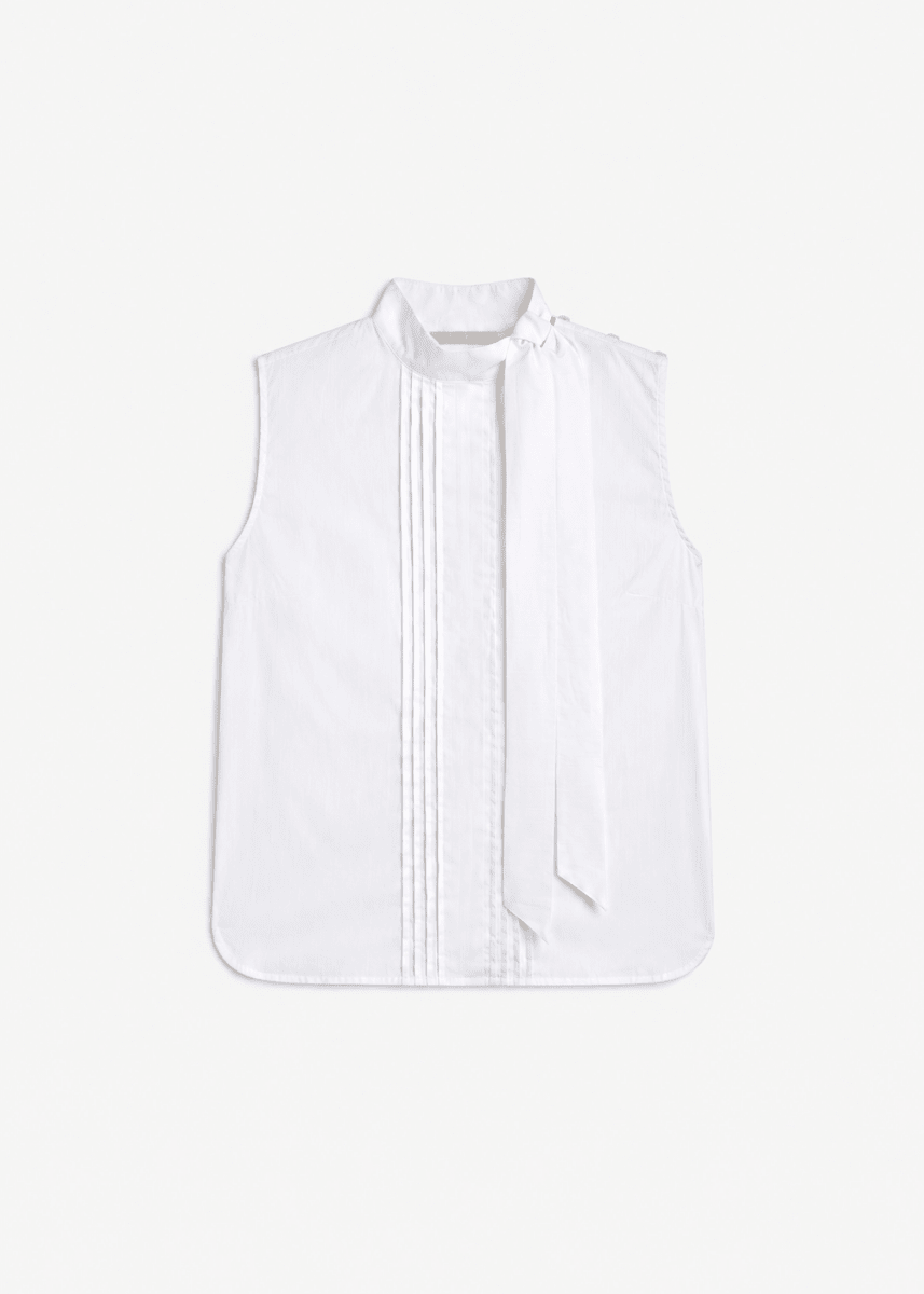 Hilly Sleeveless Blouse in White from VANESSA BRUNO at Edito Boutique