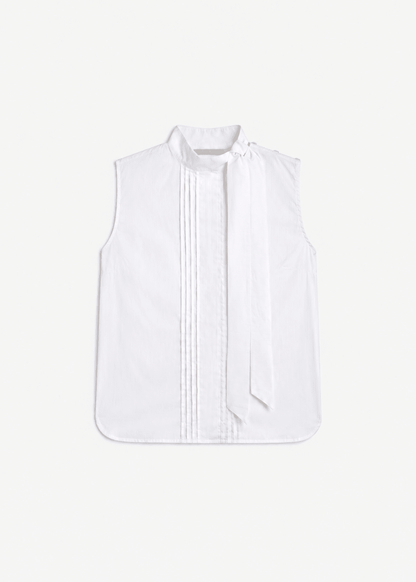 Hilly Sleeveless Blouse in White from VANESSA BRUNO at Edito Boutique