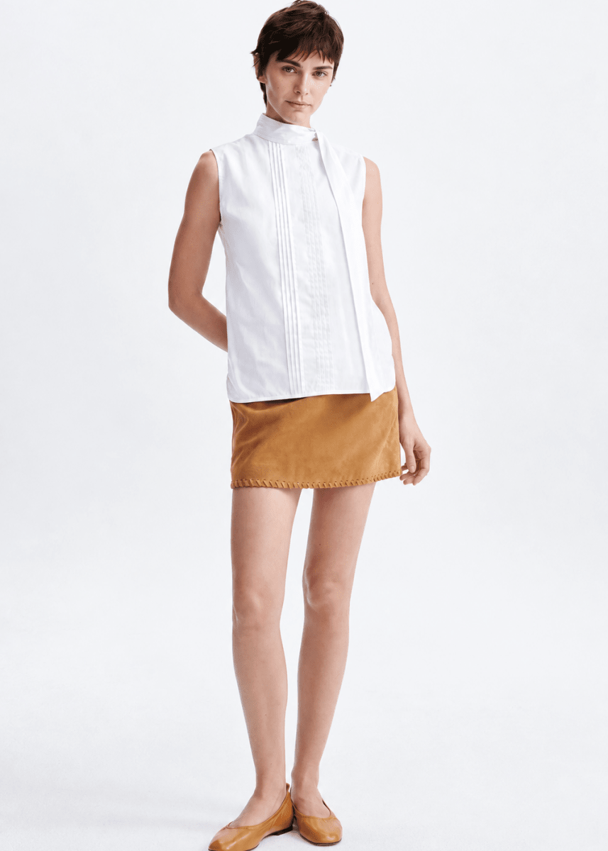 Hilly Sleeveless Blouse in White from VANESSA BRUNO at Edito Boutique