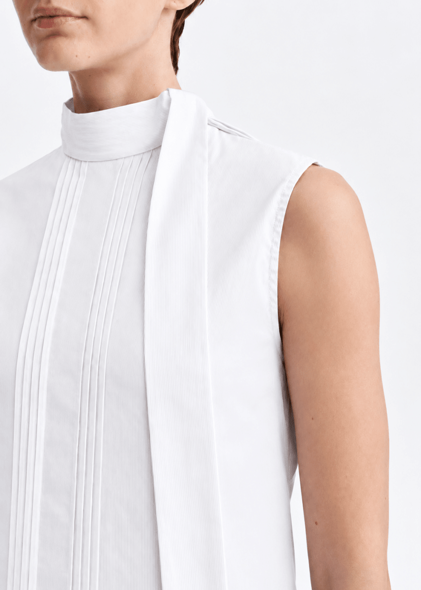 Hilly Sleeveless Blouse in White from VANESSA BRUNO at Edito Boutique
