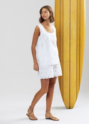 Homemade Lemonade Tank in White from BINNYWEAR at Edito boutique