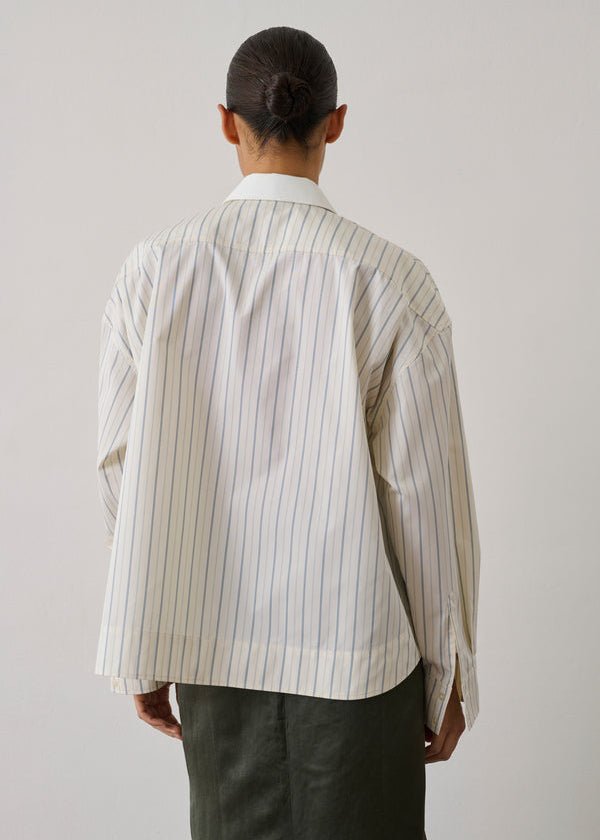 Idesia Shirt in Ecru/Blue from SOEUR at Edito boutique