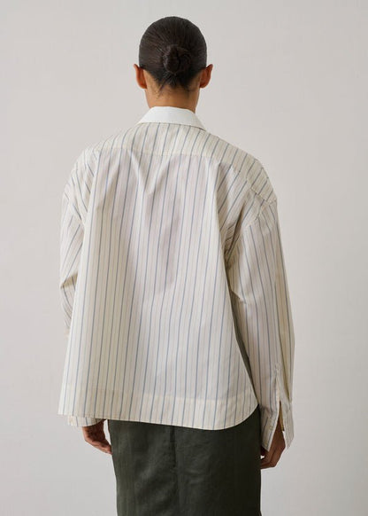 Idesia Shirt in Ecru/Blue from SOEUR at Edito boutique