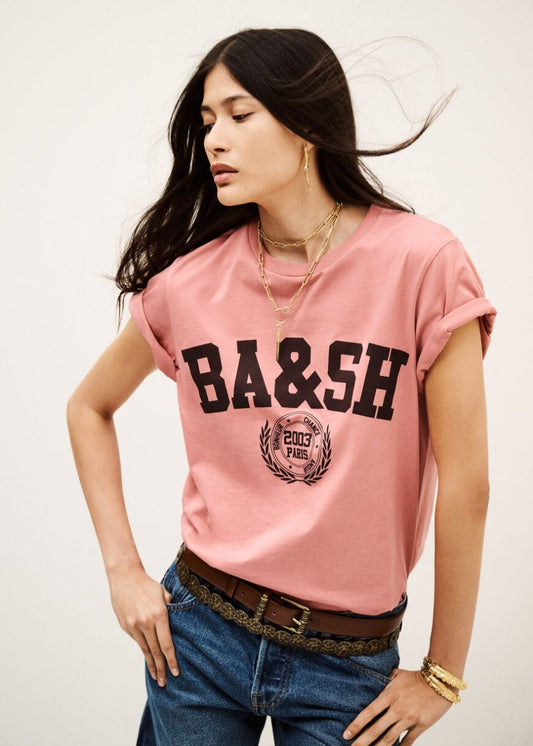 Ioni S/S Tee in Pink from BA&SH at Edito boutique