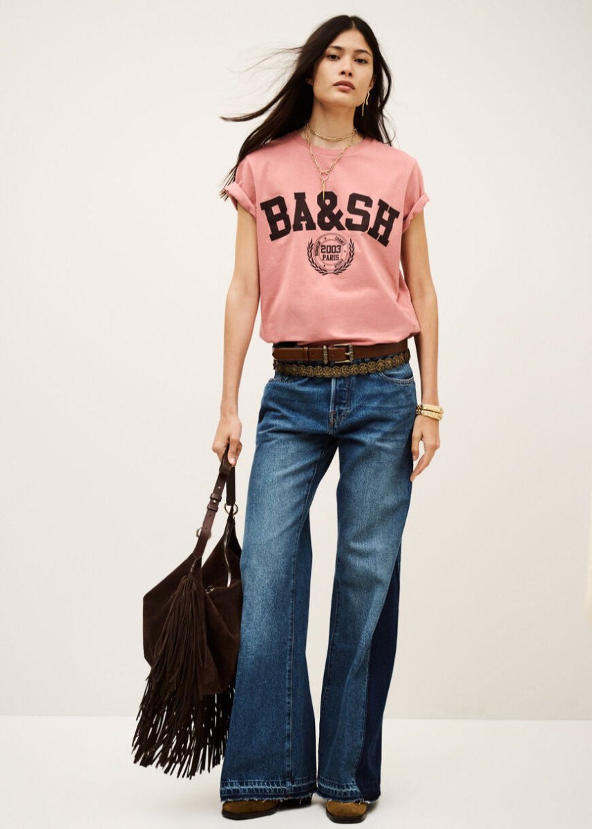 Ioni S/S Tee in Pink from BA&SH at Edito boutique