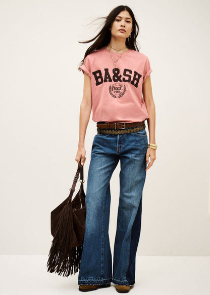 Ioni S/S Tee in Pink from BA&SH at Edito boutique