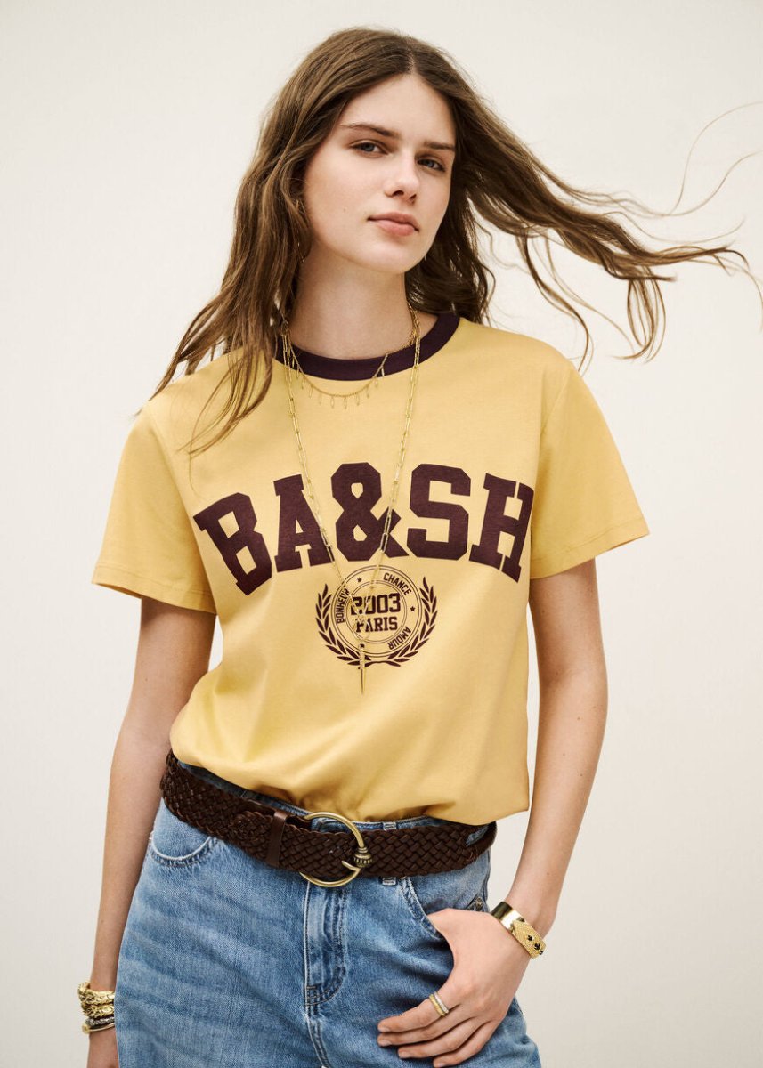 Ioni S/S Tee in Yellow from BA&SH at Edito boutique