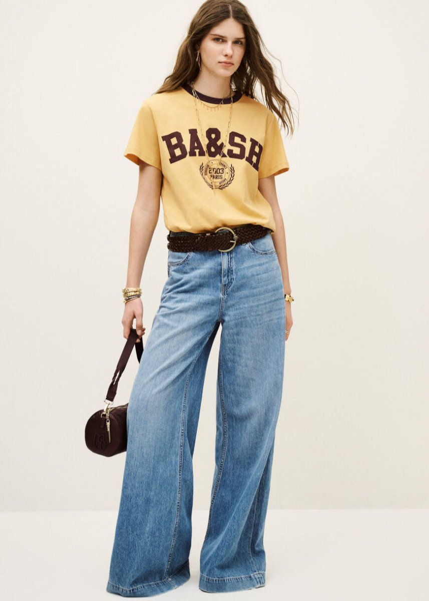 Ioni S/S Tee in Yellow from BA&SH at Edito boutique