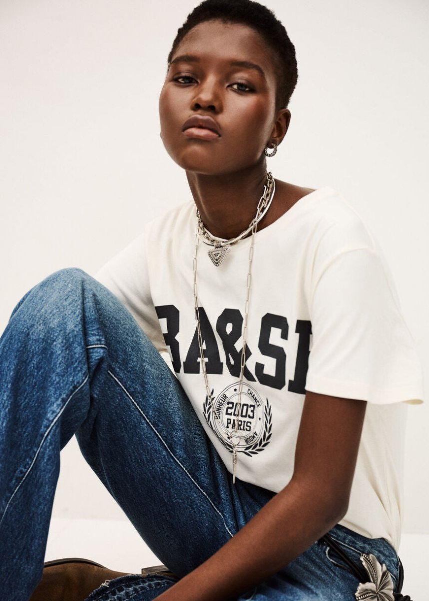 Ioni T-Shirt in Ecru from BA&SH at Edito boutique