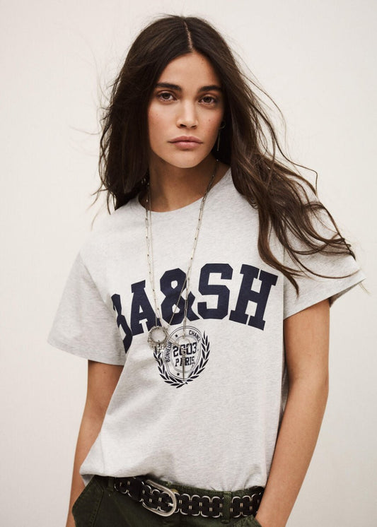 Ioni T-Shirt in Marled Gray from BA&SH at Edito boutique