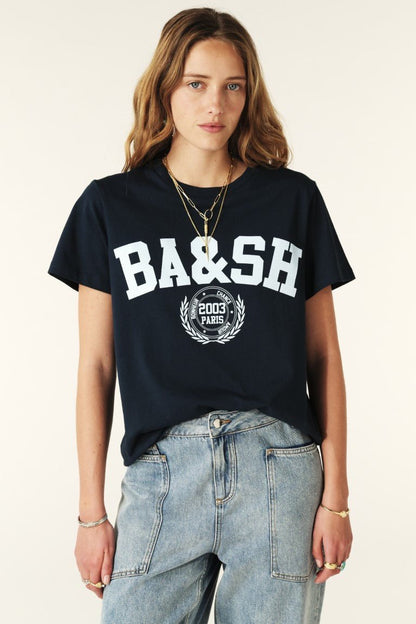 Ioni T-Shirt in Navy from BA&SH at Edito boutique