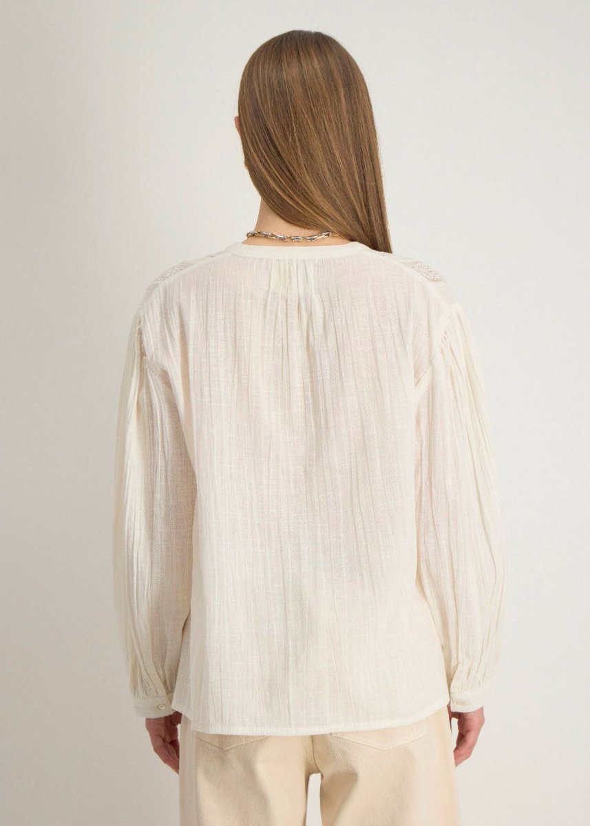 Isolde Lace Shirt in Sand from STELLA FOREST at Edito boutique