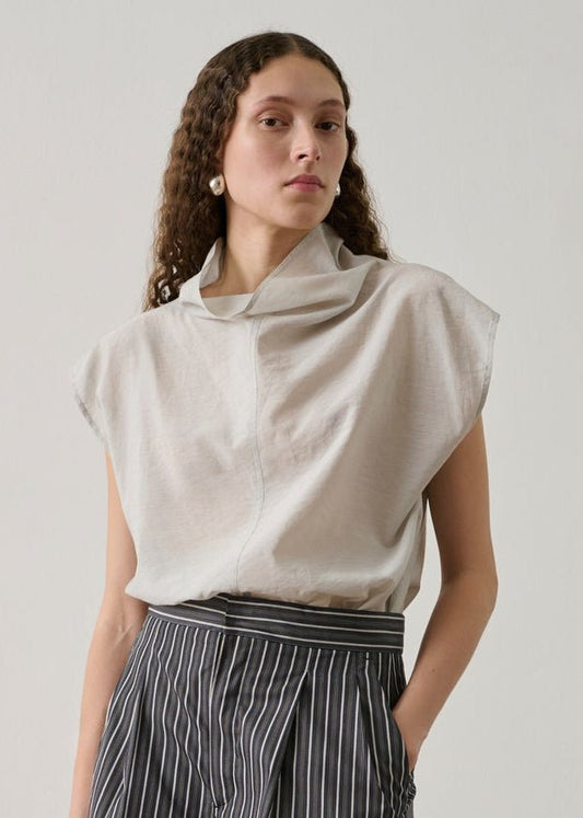 Izumi Blouse in Light Gray from SOEUR at Edito boutique