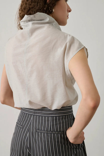 Izumi Blouse in Light Gray from SOEUR at Edito boutique