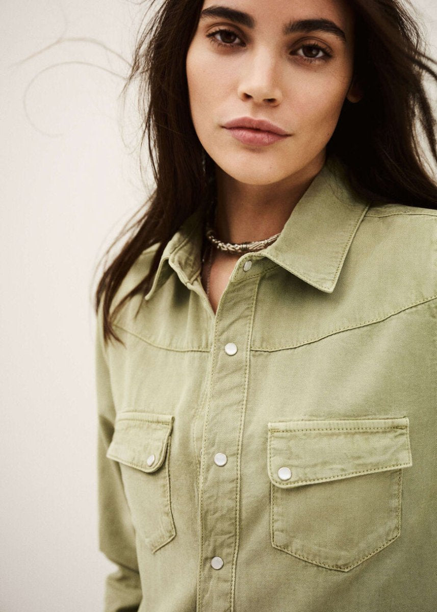 Jada Shirt in Khaki from BA&SH at Edito boutique