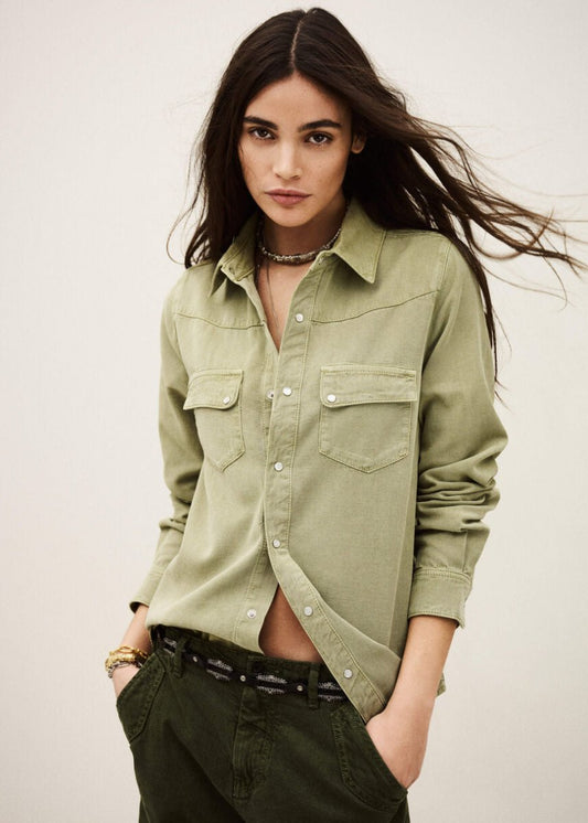 Jada Shirt in Khaki from BA&SH at Edito boutique