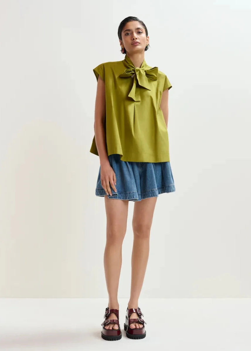 Jalaysia Sleeveless Top in Green from ESSENTIEL ANTWERP at Edito Boutique