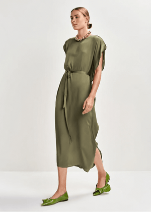 Jaliyah Dress in Olive from ESSENTIEL ANTWERP at Edito Boutique