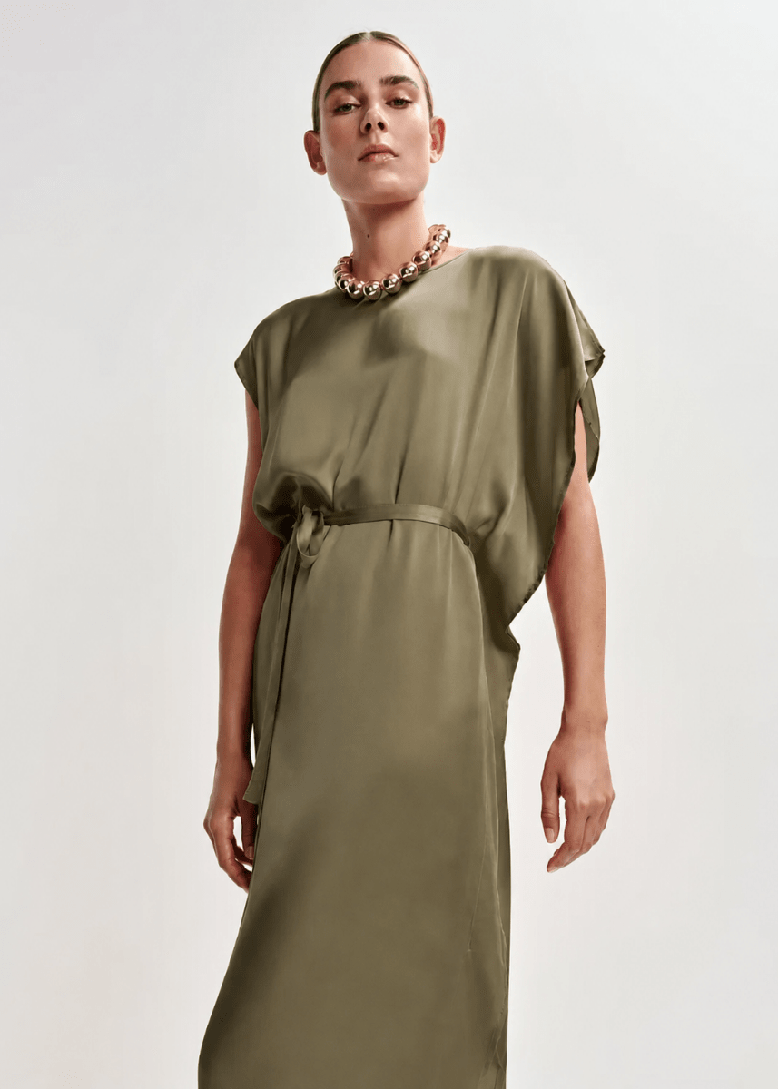 Jaliyah Dress in Olive from ESSENTIEL ANTWERP at Edito Boutique