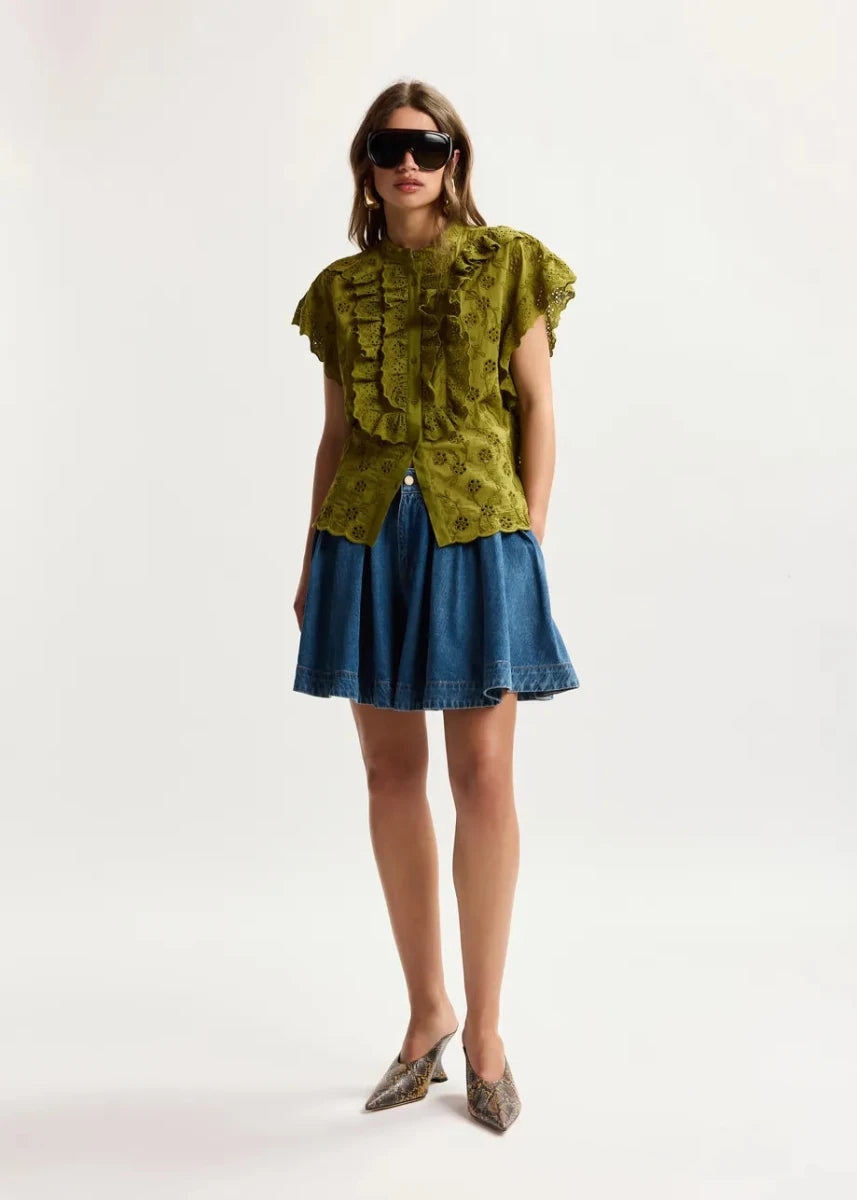 Jellaba Blouse in Khaki from ESSENTIEL ANTWERP at Edito Boutique