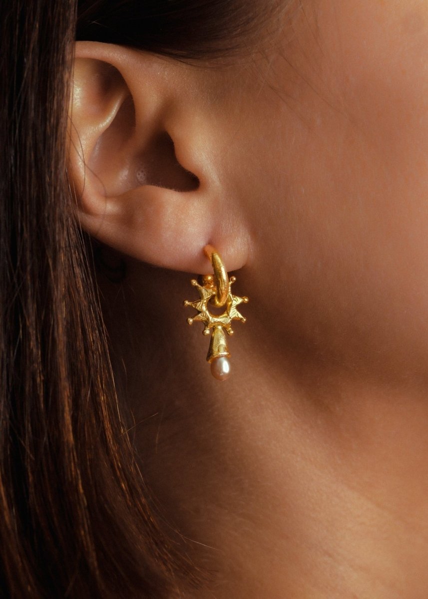 Jester's Wheel Hoops from RUBY JACK at Edito Boutique