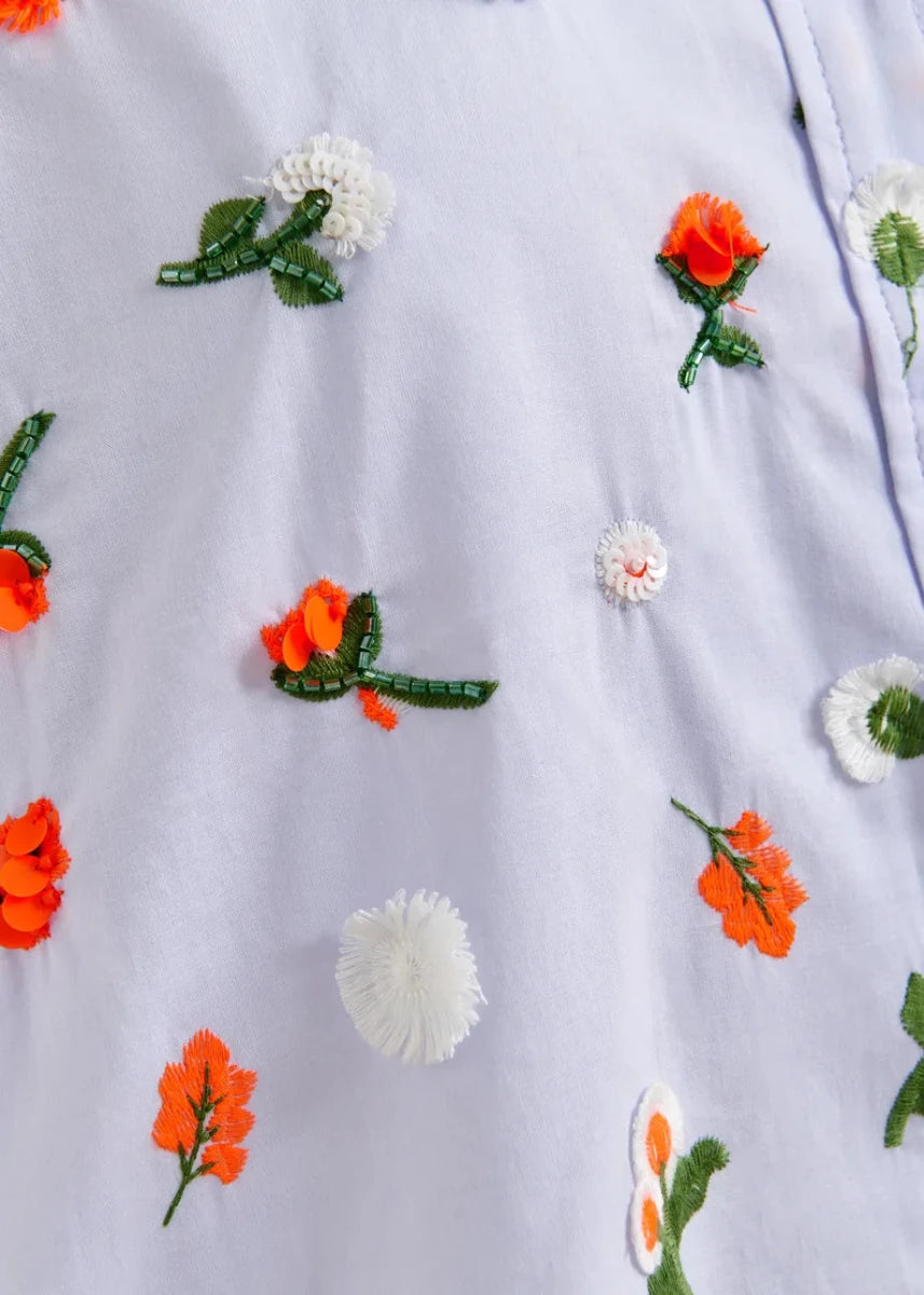 Jimena Embellished Shirt in Light Blue from ESSENTIEL ANTWERP at Edito Boutique