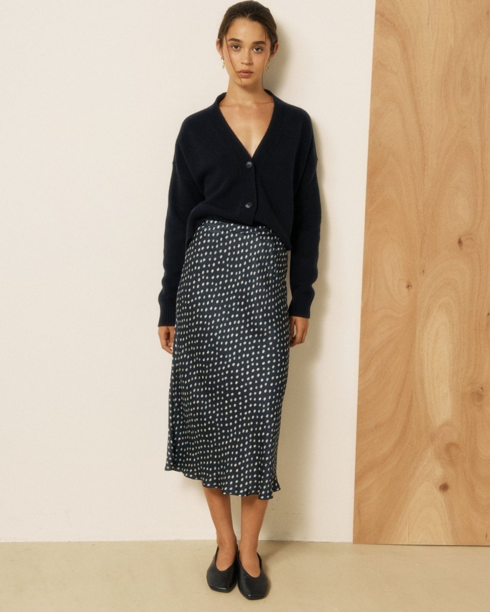 Jimo Skirt in Navy/White from HARTFORD at Edito Boutique