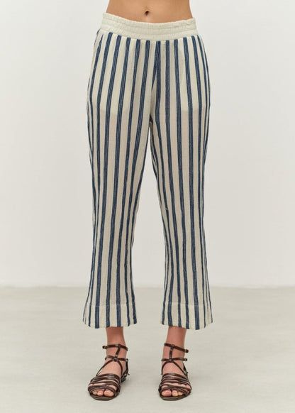 Jolly Pant in Ecru/Navy from DEVOTION TWINS at Edito boutique
