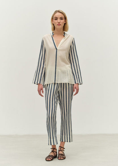 Jolly Pant in Ecru/Navy from DEVOTION TWINS at Edito boutique