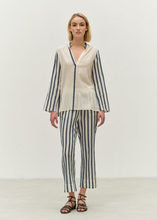Jolly Pant in Ecru/Navy from DEVOTION TWINS at Edito boutique