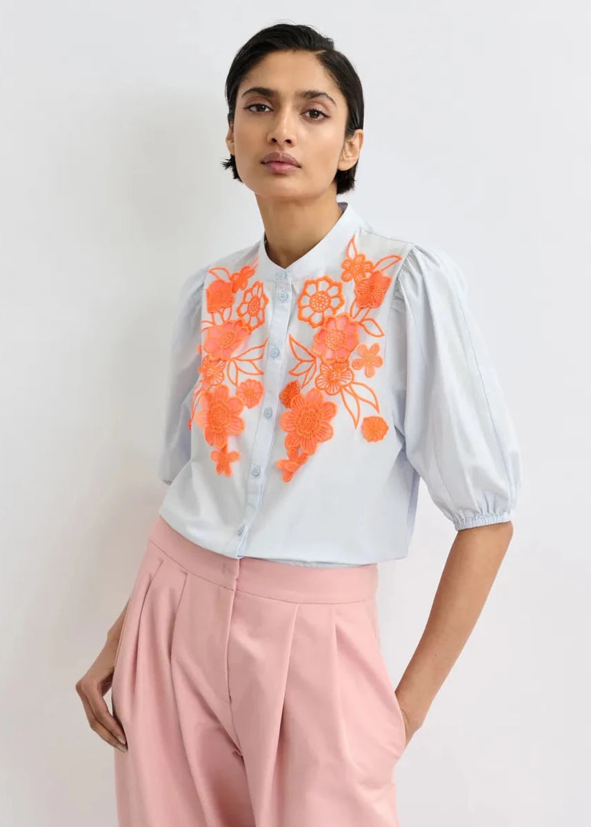 Jorga Cotton Shirt in Light Blue from ESSENTIEL ANTWERP at Edito Boutique