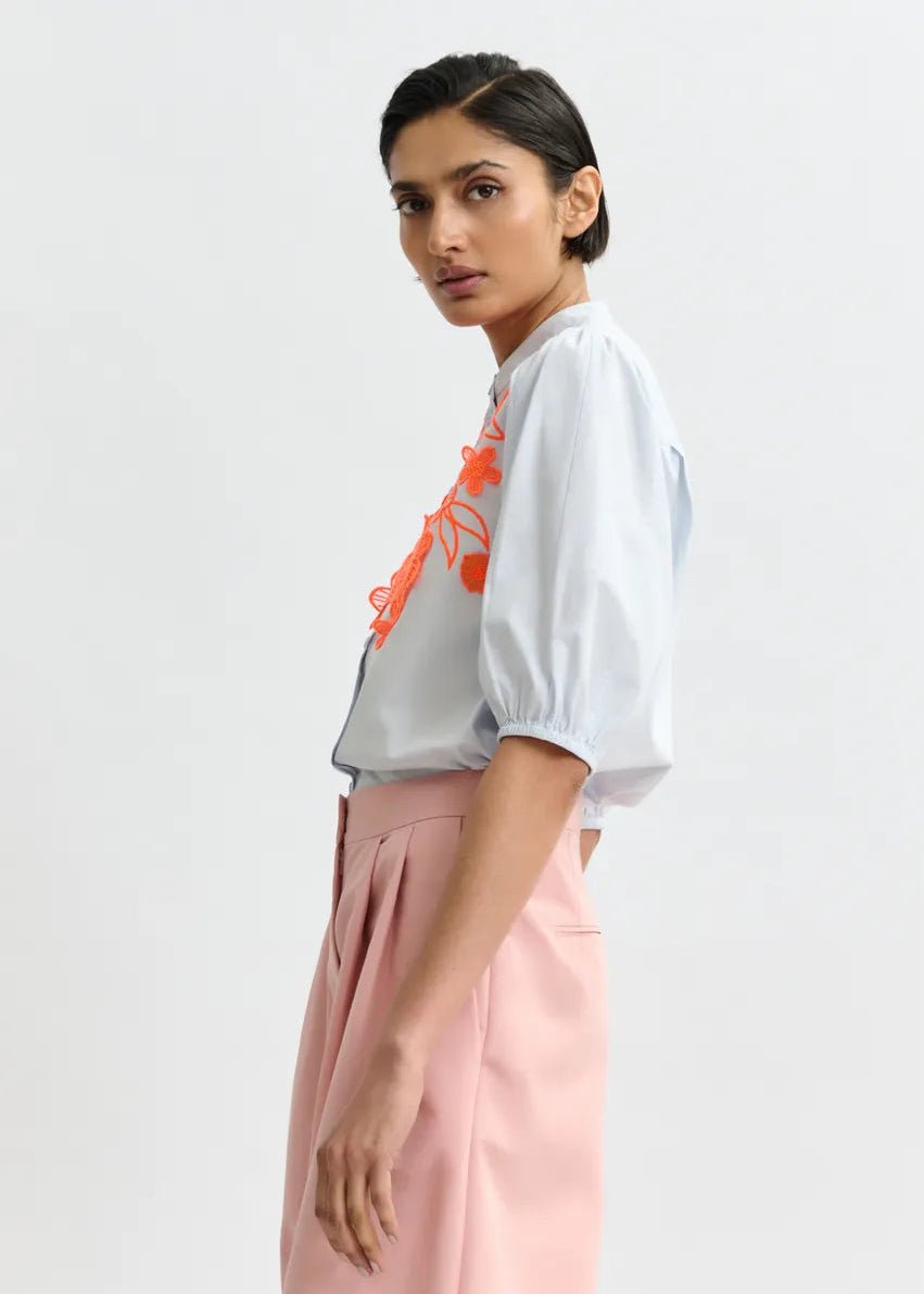 Jorga Cotton Shirt in Light Blue from ESSENTIEL ANTWERP at Edito Boutique