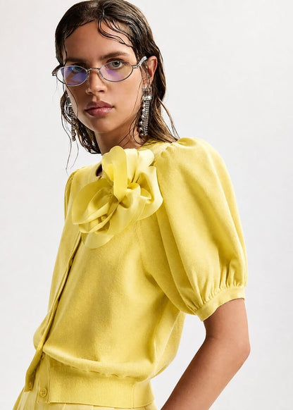 Jumpo Cardigan in Yellow from ESSENTIEL ANTWERP at Edito Boutique