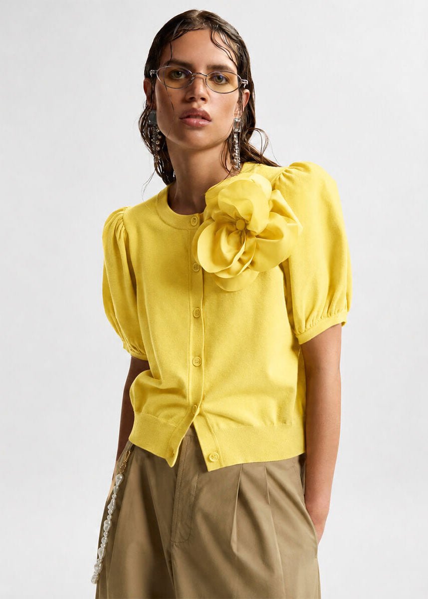 Jumpo Cardigan in Yellow from ESSENTIEL ANTWERP at Edito Boutique