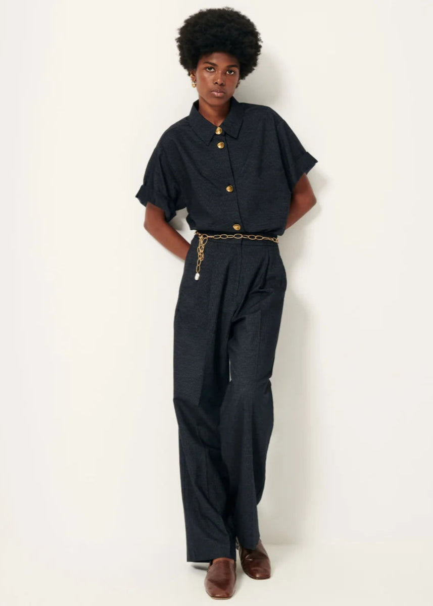 Ka Shirt in Indigo from SESSUN at Edito boutique