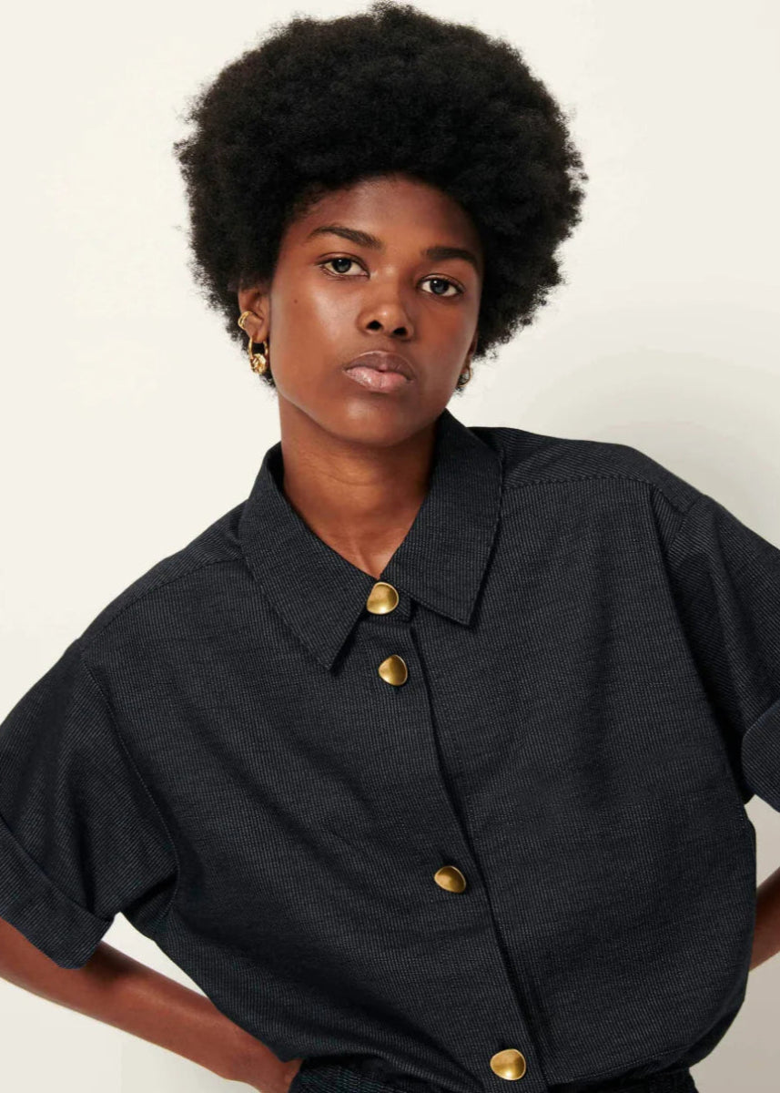 Ka Shirt in Indigo from SESSUN at Edito boutique