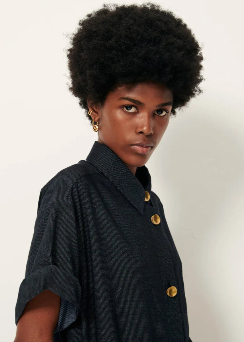 Ka Shirt in Indigo from SESSUN at Edito boutique