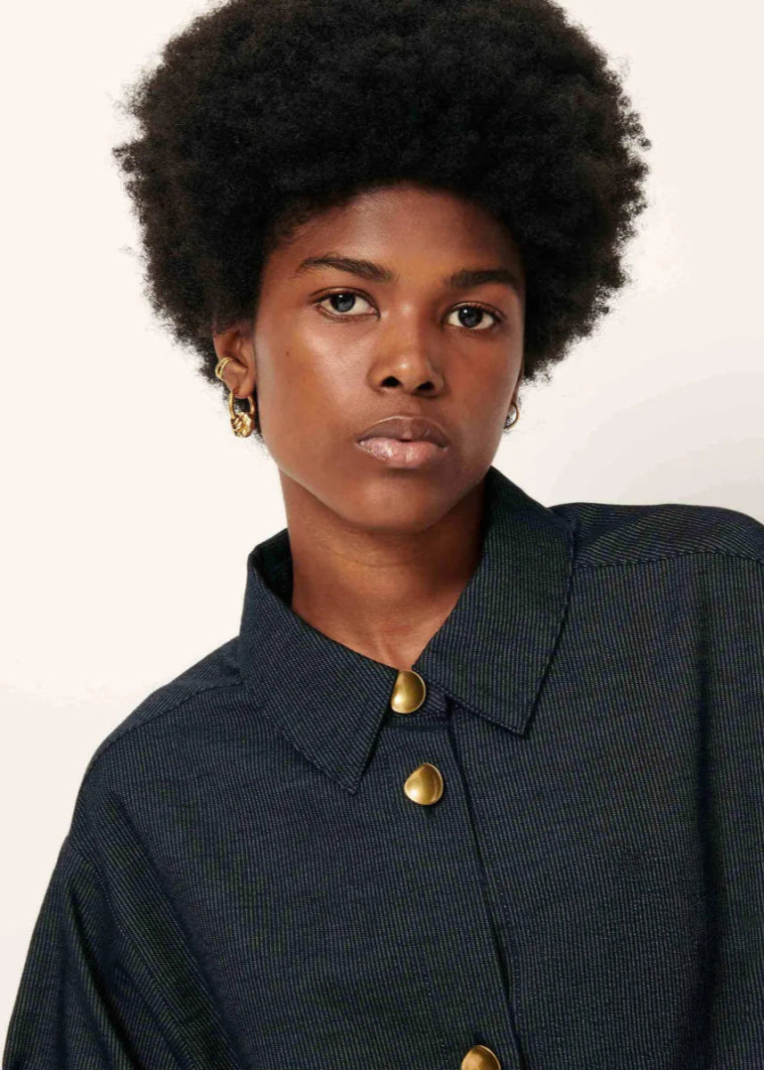 Ka Shirt in Indigo from SESSUN at Edito boutique