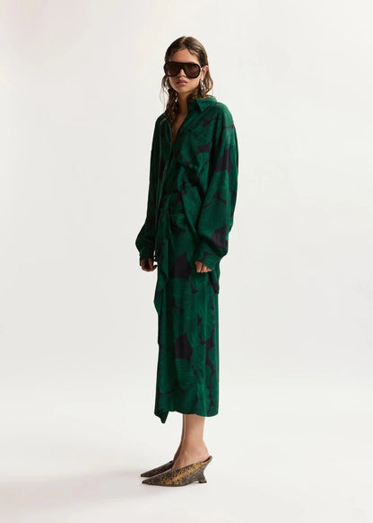 Kafka Printed Shirt in Black/Green from ESSENTIEL ANTWERP at Edito Boutique