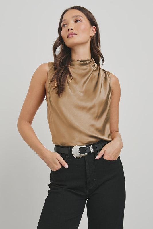 Kaleen Woven Top in Camel from Rails Clothing