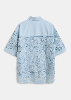 Kali Short Sleeved Shirt in Blue from ESSENTIEL ANTWERP at Edito Boutique