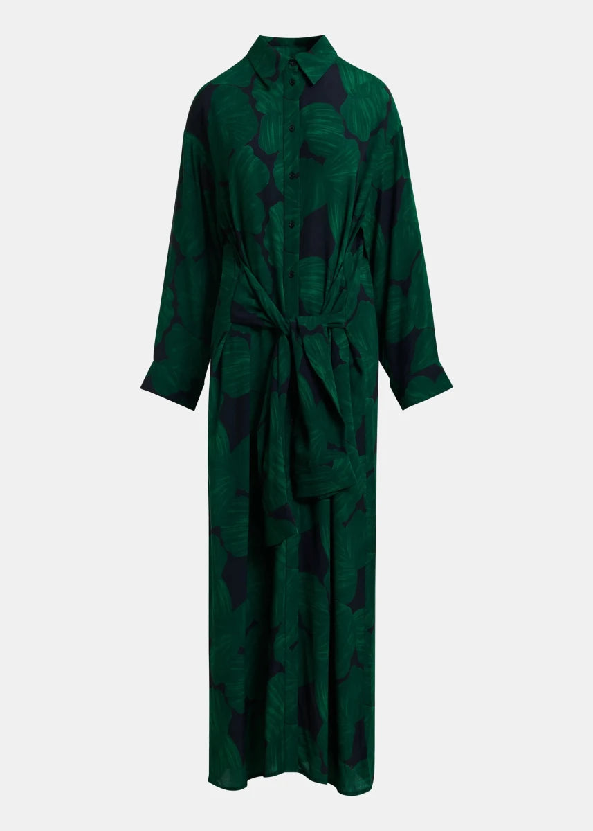 Kamila Printed Dress in Black/Green from ESSENTIEL ANTWERP at Edito Boutique