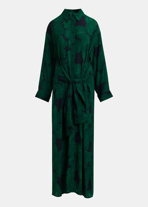 Kamila Printed Dress in Black/Green from ESSENTIEL ANTWERP at Edito Boutique
