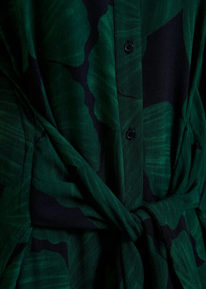 Kamila Printed Dress in Black/Green from ESSENTIEL ANTWERP at Edito Boutique