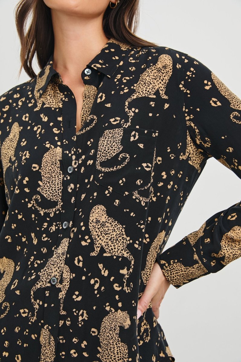 Kate Shirt in Noir Leopard from RAILS at Edito boutique