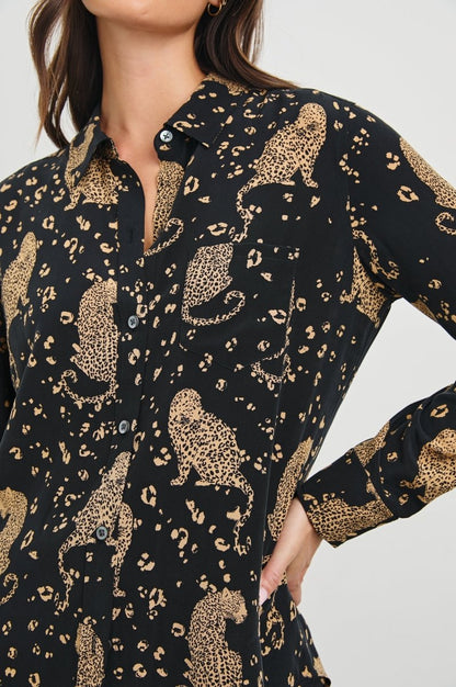 Kate Shirt in Noir Leopard from RAILS at Edito boutique