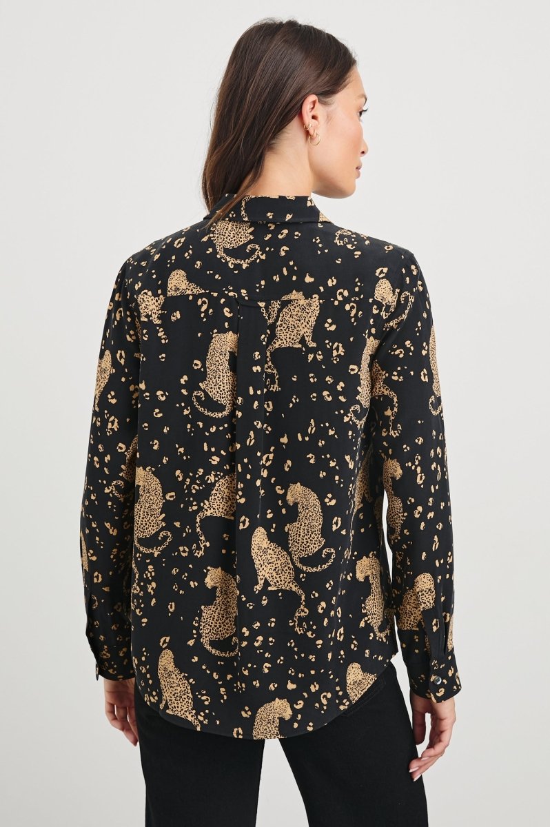 Kate Shirt in Noir Leopard from RAILS at Edito boutique