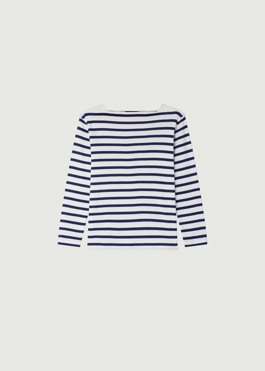 Katy T-shirt in White/Navy from SOEUR at Edito Boutique